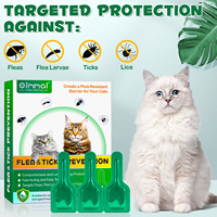 Oimmal Gouttes anti-puces et tiques personnalisées pour chats – Solution topique externe pour soins des animaux de compagnie