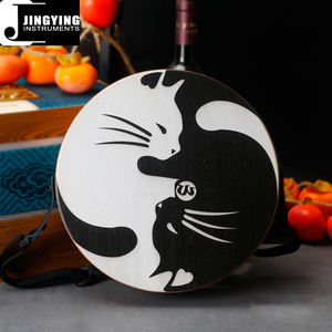2024 serie di tamburi latini di musica Jingying, commercio all'ingrosso portatile in mogano Mini Cat hat Drum Travel Round Cajon tamburi - Product Image 2