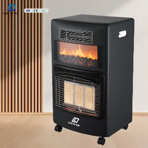 完美温度控制时尚燃气加热器，具有多种热设置装饰火焰家用燃气辐射