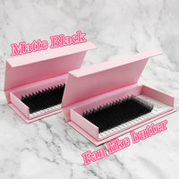 Cachemire noir mat C CC D Logo personnalisé méga volume velours individuel vison cils extension plateaux en gros