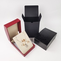 Boîte-cadeau d'emballage de bijoux personnalisée de doublure de velours noir recouvert de faux cuir de crocodile marron