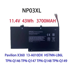NP03XL Batterie pour HP Pavilion Envy X360 13-A010DX HSTNN-LB6L 761230-005 13-b116TU TPN-Q146 Q147 Q148 Q149 11.4V 43WH 3700mAh - Product Image 2