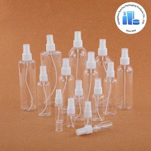 בקבוקי ספריי גליליים שקופים מפלסטיק PET בנפחים של 10 מ\\\"ל, 20 מ\\\"ל, 30 מ\\\"ל, 50 מ\\\"ל ו-100 מ\\\"ל עם משאבת ספריי ופקק הברגה לטיפוח העור - Product Image 5