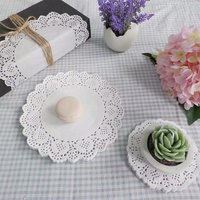 Napperons en papier doré jetables, napperons en dentelle pour la décoration de gâteaux, de plats, de mariages et de tables de fête