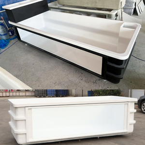 Bassin rectangulaire en fibre de verre (FRP) pour poissons, carpes koï, poissons rouges, bassin extérieur pour patio, bassin d'élevage pour aquaculture et élevage de crevettes - Product Image 2