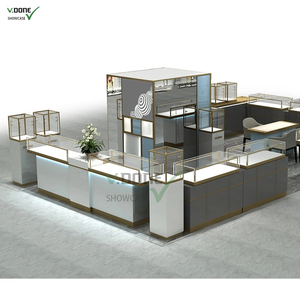Kiosque sur mesure pour centre commercial et showroom, dernière collection de présentoirs incurvés combinés pour montres et bijoux, vitrine de présentation de bijoux - Product Image 4