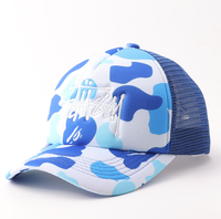 Casquettes de camionneur camouflage en gros avec logo brodé, casquettes de baseball respirantes à dos en maille, unisexe, pour le sport, la pêche, l'image streetwear et le hip-hop
