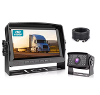 Sistem Kamera Mundur 24V DC 7 Inch AHD Monitor 1080P Layar Terpisah, Kamera Pandang Samping, Kamera Mundur, Tahan Air untuk Truk