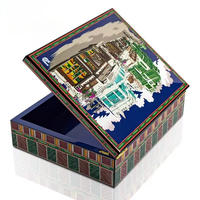 Boîtes en bois MDF de luxe faites à la main en gros avec finition laquée piano, nouveau design personnalisé, boîte d'emballage artisanale pour cadeaux du Ramadan
