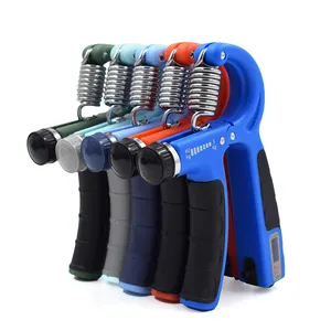 Adjustable Hand Grips Metal Finger Exerciser Counting Heavy Trainer Gripper Fitness Gym Rubber Hand Grip Strengthener