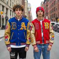 Vente en gros de vestes universitaire vierge de haute qualité avec logo personnalisé Veste universitaire personnalisée Letterman brodée en chenille pour hommes