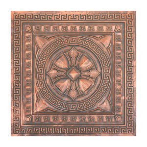 Paneles Decorativos Cuadrados de PVC para Techo, Color Cobre, para Interiores de Hoteles, Librerías y Bares, Fácil Instalación en Rejilla PL01 - Product Image 4