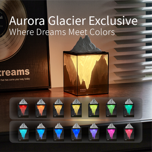 New Aurora Glacier LED Night Light <strong>Multicolor</strong> RGB Iceberg Aroma <strong>Diffuser</strong> Stone Ocean Style Bedside Lamp Home Decor Art Touch - Product Image 6