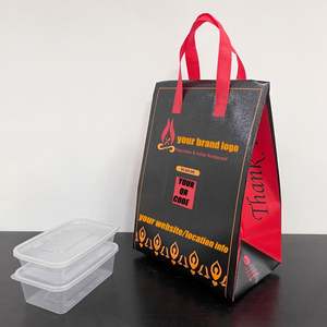 Custom Logo Size Thermal Cooler Bag <b>Disposable</b> Non Woven <b>Aluminum</b> <b>Foil</b> Coffee Boba Tea Take Out Delivery Thermal Insulated Bag - Product Image 6