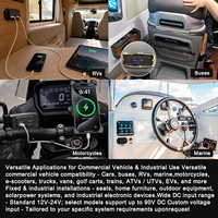 Cargador USB para Autobús, 12V 24V 48W, Enchufe de Carga para Coche con 2 Puertos USB, 30W PD3.0 USB-C, 18W USB-A QC3.0, Interruptor Táctil