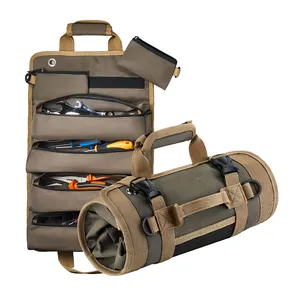 핫 판매 사용자 정의 하이 퀄리티 전문 멀티 포켓 하드웨어 도구 파우치 롤업 휴대용 작은 도구 롤 주최자 가방