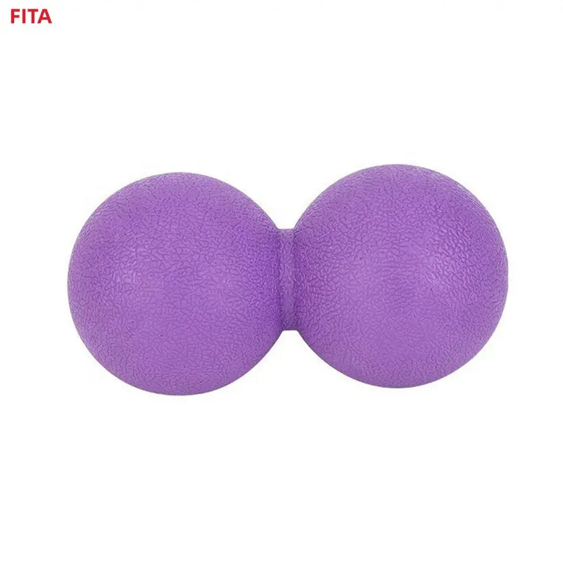 OEM Customized LOGO Muscle Relaxation ECO Friendly Double Ball Body Relax Exercise Peanut TPR Yoga Massage Ball