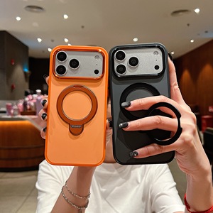 เคสโทรศัพท์แม่เหล็กแบบ Color Block สำหรับ iPhone 18 17 16 15 14 13 Pro Max 3 in 1 พร้อมขาตั้งแบบหมุนได้ ป้องกันแรงกระแทก ผิวด้าน ฝาหลังโทรศัพท์มือถือ - Product Image 3
