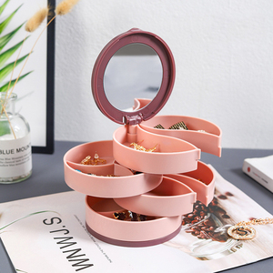<span class=keywords><strong>Organizador</strong></span> <span class=keywords><strong>Giratorio</strong></span> <span class=keywords><strong>de</strong></span> <span class=keywords><strong>Joyas</strong></span> <span class=keywords><strong>de</strong></span> Plástico Multicapa para Pendientes, Aretes <span class=keywords><strong>de</strong></span> Botón y Collares con Cubierta Antipolvo - Product Image 2