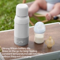Hervidor Inalámbrico Portátil para Calentar Leche de Bebé, 500 ml, Temperatura Ajustable, Recargable, Calentamiento Rápido para Diversas Necesidades de Preparación