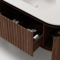 Meuble-lavabo de salle de bain avec miroir mural LED moderne et luxueux en panneau rocheux résistant à l'eau, meuble-lavabo de salle de bain pour hôtel, meuble-lavabo