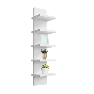 Étagère murale blanche Finition stratifiée lisse et étroite <span class=keywords><strong>Colonne</strong></span> verticale Décoration murale Montage <span class=keywords><strong>Rangement</strong></span> flottant - Product Image 1