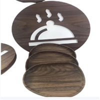 Papan Potong Kayu Walnut Hitam Kustom, Papan Charcuterie dengan Mesin CNC, Laci, Piring Sajian, Set Pisau Penyaji, Peralatan