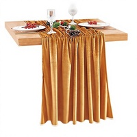 Chemin de table en velours moderne exclusif, best-seller haut de gamme, couleur unie, pour décoration de mariage et de fête, nappe longue
