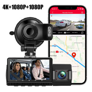 Cámara de Coche de 3 Canales con Triple Grabación 4K, GPS, WiFi, Visión Nocturna, Pantalla IPS de <span class=keywords><strong>2</strong></span>.45'', Gran Angular de 170°, Modo de Estacionamiento y DVR - Product Image 2