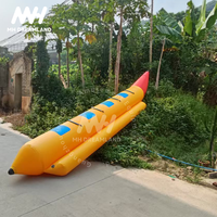 Bateau banane flottant gonflable en PVC et poisson volant remorquable pour les jeux d'eau et la navigation de plaisance jusqu'aux cavaliers Tube remorquable