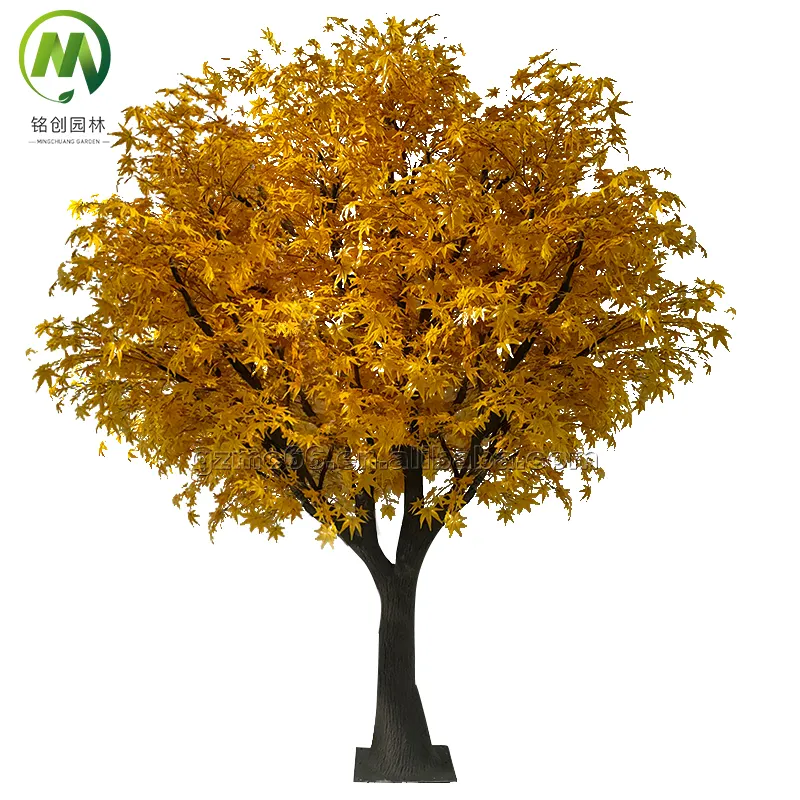 Größe anpassen, innenein- und außenbereich, gelbe Ahornblume, dekorativer Baum, künstlicher Ahornbaum