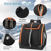 Sac à dos de grande capacité pour bottes de ski, fabrication OEM ODM, sac de transport pour bottes de ski et de patinage en plein air, pour adultes