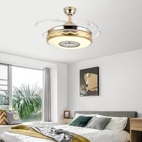 Nuevo Ventilador de Techo LED con Motor DC y Control Remoto con Aspas Ocultas Modernas para Sala de Estar