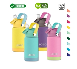 Nouvelle Arrivée Bouteille d'eau isotherme en acier inoxydable pour bébés et enfants, avec paille, pour l'école, garde au chaud et au froid - Product Image 2