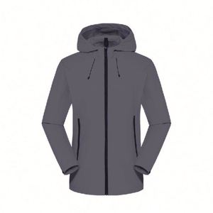 Blouson d'extérieur léger et imperméable pour homme, en Spandex haute performance, respirant, avec fermeture éclair, motif imprimé, coupe-vent, grandes tailles - Product Image 1