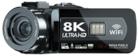 Perekaman 8K Ultra HD Foto 48MP (Interpolasi) Layar Sentuh HD 3.0 Inci Mendukung Mikrofon Eksternal Kamera Vlog