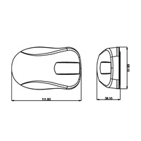 HENGYU HM803B Mouse Laser USB Tahan Air-Tiga Mode 1200 DPI 3 Tombol Bertenaga Baterai Garis Sentuh Penggunaan Ganda Kanan/Kiri