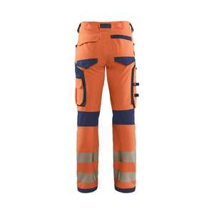BLAKLADER - 119716425389D96 Pantalón Hi-Vis Elástico en 4 direcciones sin bolsillos para uñas Naranja/Azul marino ROPA DE TRABAJO DE LA HI-VIS - Product Image 2