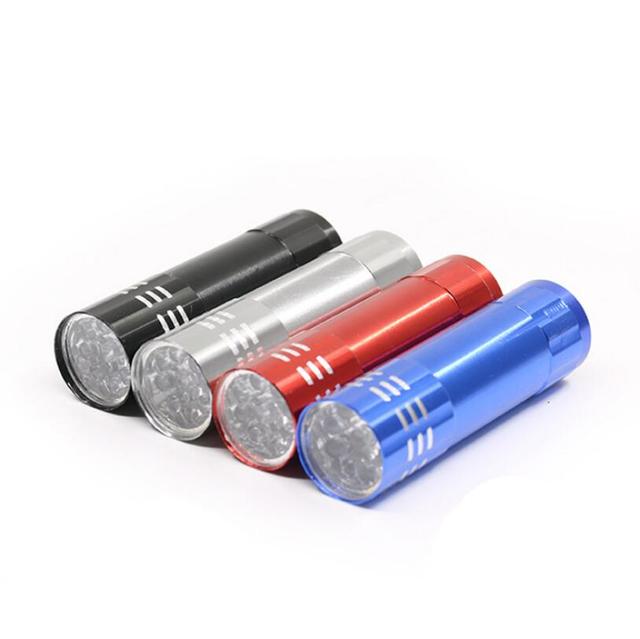 Wholesale 9 LED Mini Aluminum Flashlight with Lanyard Handheld Flashlights for Camping