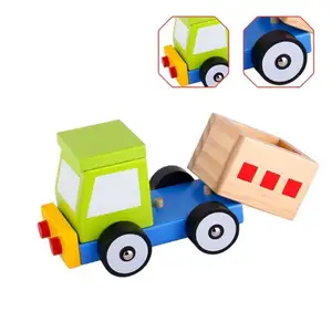 2020促销儿童可爱木制玩具汽车卡车