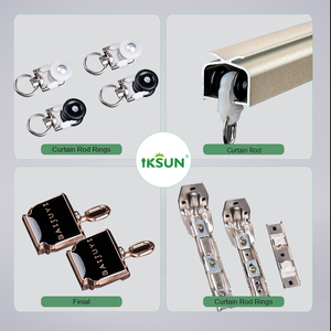IKSUN Heavy Duty <strong>Curtain</strong> Rail Window Decoration Double <strong>Aluminum</strong> <strong>Curtain</strong> <strong>Track</strong> - Product Image 4