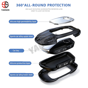 Pour BMW G70 G09 XM U06 G81 M3 2023 I7 X7 G07 LCI <span class=keywords><strong>IX</strong></span> I20 X1 U11 Série 7 Coque de protection de clé de voiture en alliage de zinc pour télécommande - Product Image 4