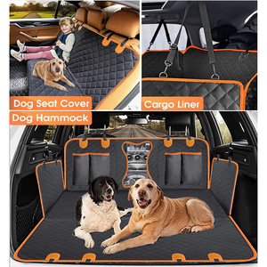 Funda Protectora para Asiento Trasero de Coche para Perros, Impermeable, Antiarañazos, Antideslizante, Hamaca para Mascotas con Cinturón de Seguridad y Bolsillos de Almacenamiento - Product Image 2