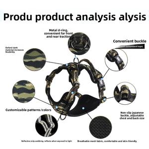 เสื้อกั๊กควบคุมหน้าอกสัตว์เลี้ยงสะท้อนแสงสายจูงสุนัขระบายอากาศได้ดีมีกระดุมโพลีเอสเตอร์ - Product Image 3