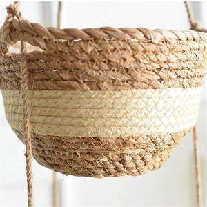 Panier Mural En Rotin Du Vietnam Corbeille A Pain Et Osier De <span class=keywords><strong>Canape</strong></span> Suspendu Simple Serviettes Au Mur Jute 3 Niveaux - Product Image 2