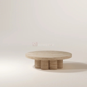 Set di Tavolini da Caffè Rotondi in Marmo di Lusso Moderno Nordico, Marmo Verde Onice per Soggiorno, Hotel, Camera da Letto, Arredamento Casa - Product Image 4