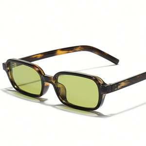 Gafas de Sol Personalizadas con Logotipo, Moda 2025, Estilo Punk Verde, Protección UV400, Rectangulares Pequeñas, para Hombre y Mujer - Product Image 1