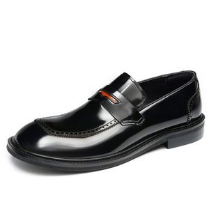 Zapatos de Hombre de Cuero Genuino, con Cordones, Transpirables, Ligeros, Antideslizantes, con Suela Gruesa, de Charol, para Oficina, Carrera, Boda - Product Image 3