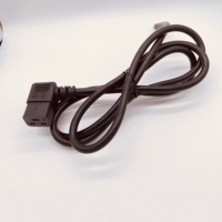 1m Noir 16A 250V EU 3Pin CEE 7/7 à Angle Gauche C19 Cordon d'alimentation H05VV-F 3G * 1.5mm2