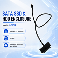 Caja USB-C de 5 Gbps para HDD/SSD SATA de 2.5 Pulgadas, Compatible con SATA III, Intercambio en Caliente, Chip JMS578, Carcasa de ABS, Garantía de 12 Meses